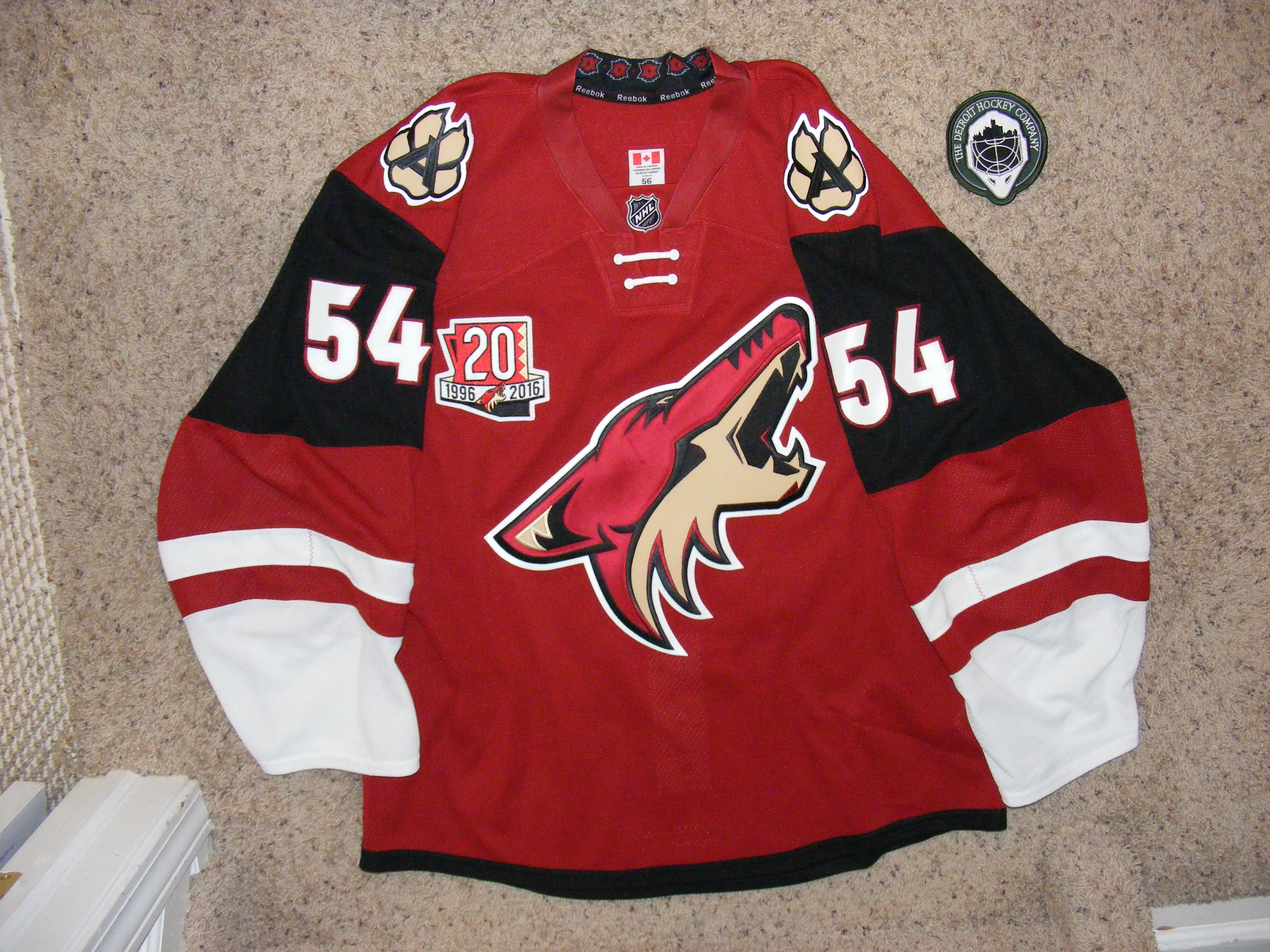 arizona coyotes 20th anniversary jersey